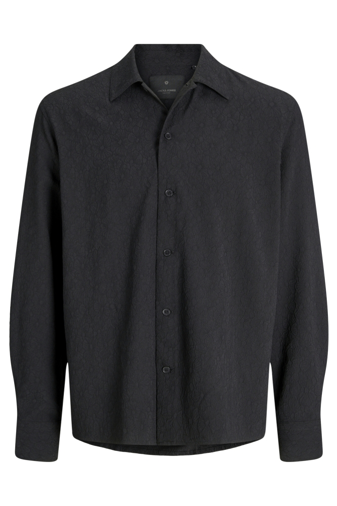 JPRBLATREND JACQUARD L/S SHIRT STYD 12278765 BLACK